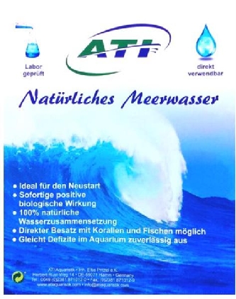 Natürliches Meerwasser 20L - 2x10l im Kanister