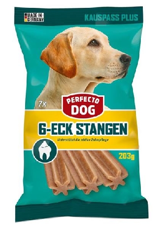 Perfecto Dog 6-Eck Stangen - (DentaSticks) - 203g