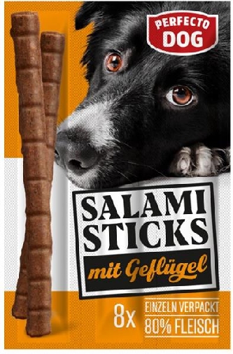 Perfecto Dog 8er - Salami Sticks Geflügel - 88g