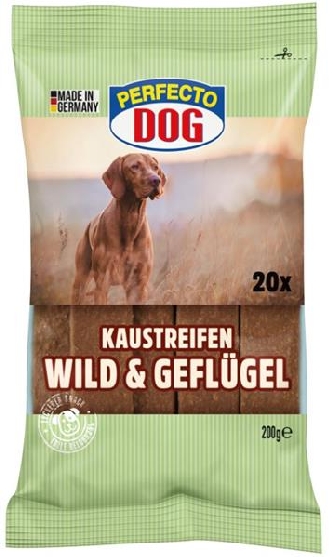 Perfecto Dog Kaustreifen Wild & Geflügel- 200g