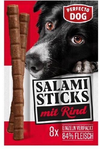 Perfecto Dog 8er - Salami Sticks Rind - 88g