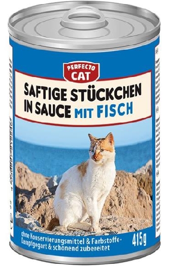 Perfecto Cat saftige Stücke in Soße - Fisch - 415g