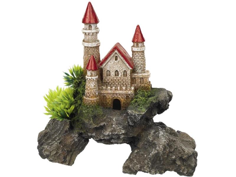 Aqua Ornaments Schloss mit Pflanzen - 15,5x8x15,5cm