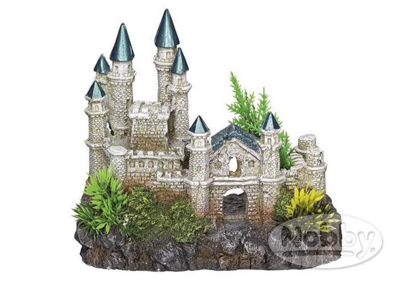 Aqua Ornaments Schloss  - mit Pflanze - 18,2x11,5x15,5cm
