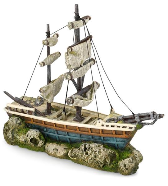 Decor Boat with Sails  - 38x12,5x31,5cm