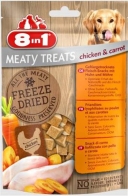 8in1 Meaty Treats - Freeze Fleisch-Snacks Huhn & Karotte 50g