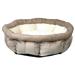 Bett Leona rund - braun/creme - 45cm